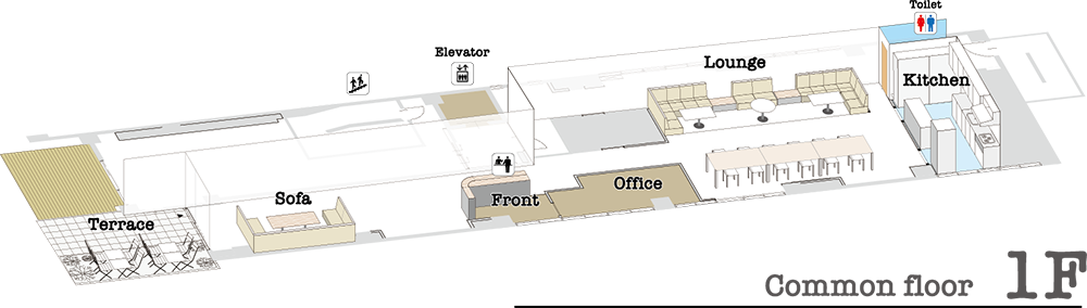 1F floor map